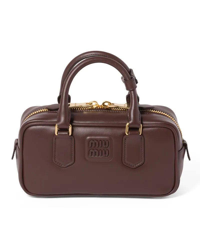 Miu Miu Arcadie Tasche Aus Leder, Damen, Bruyère-holz Bruyère-holz