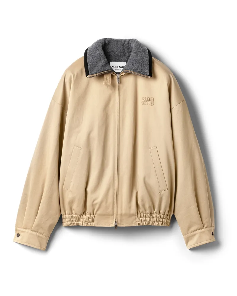 Miu Miu Blousonjacke Aus Chino, Damen, Kordel, Größe Kordel