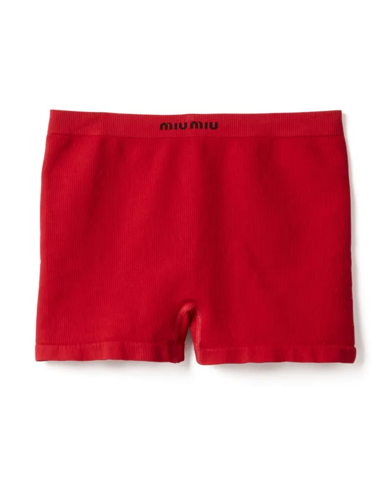 Miu Miu Nahtlose Boxershorts, Damen, Rot, Größe Rot