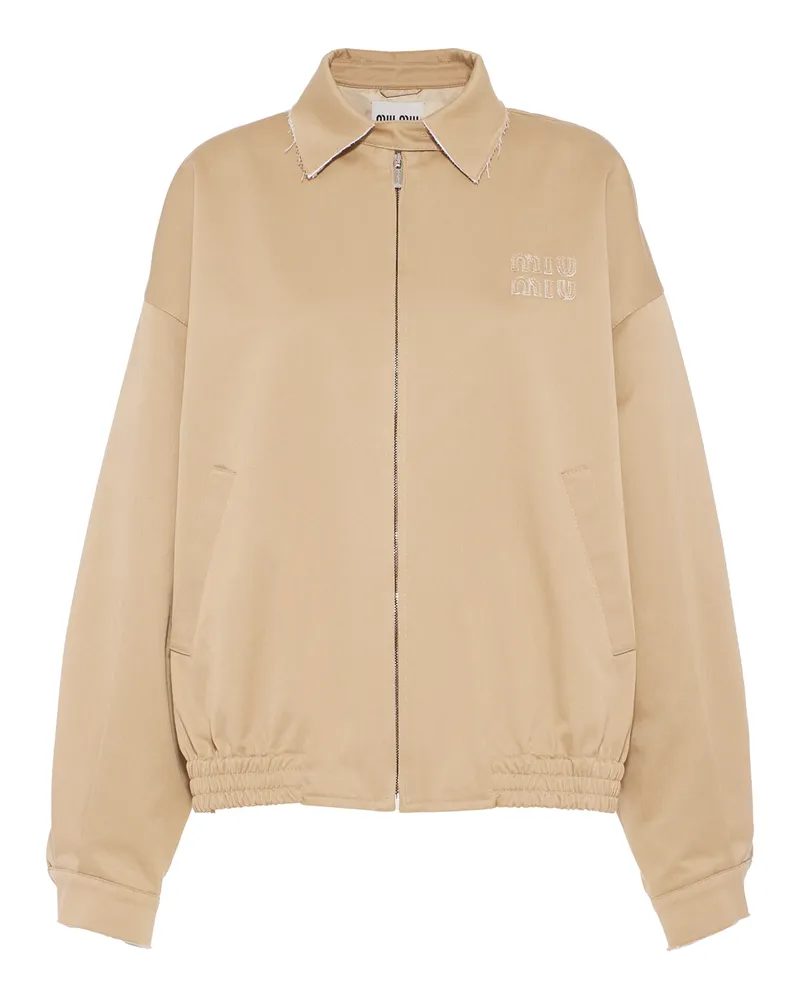 Miu Miu Oversize-blousonjacke Aus Chino, Damen, Kordel, Größe Kordel