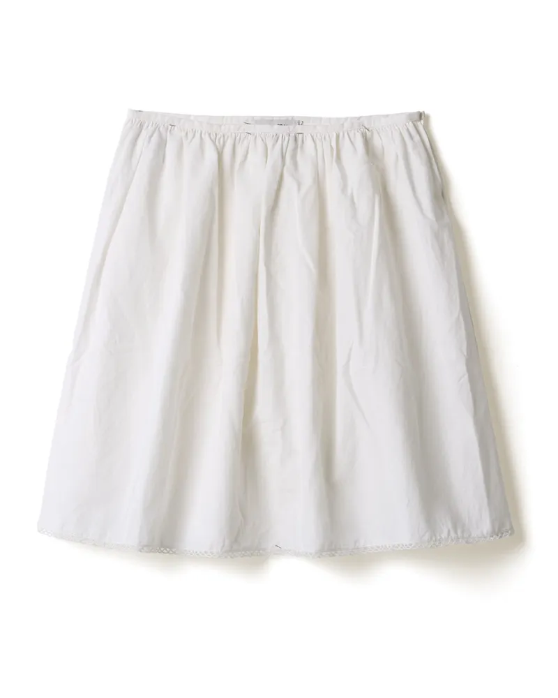 Miu Miu Rock Aus Rauem Popeline, Damen, Weiss, Größe Weiss