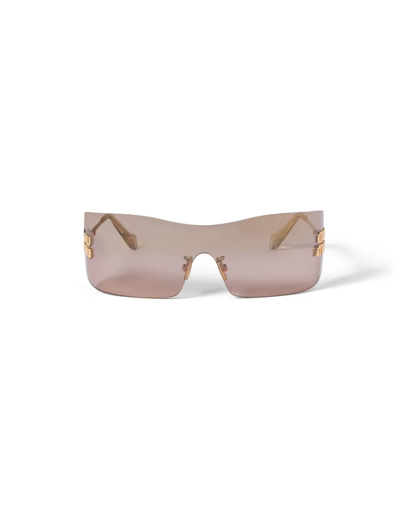 Miu Miu Aube Sonnenbrille, Damen, Bronzefarbene Gläser Bronzefarbene