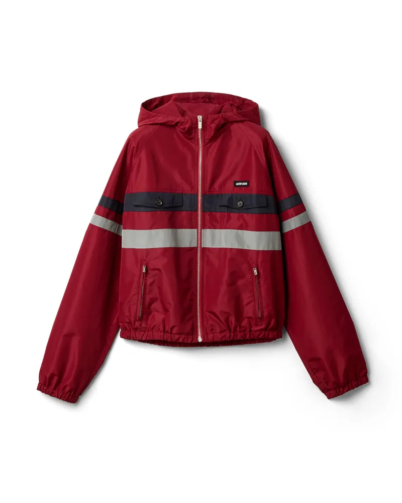 Miu Miu Blousonjacke Aus Funktionsgewebe, Damen, Rot, Größe Rot