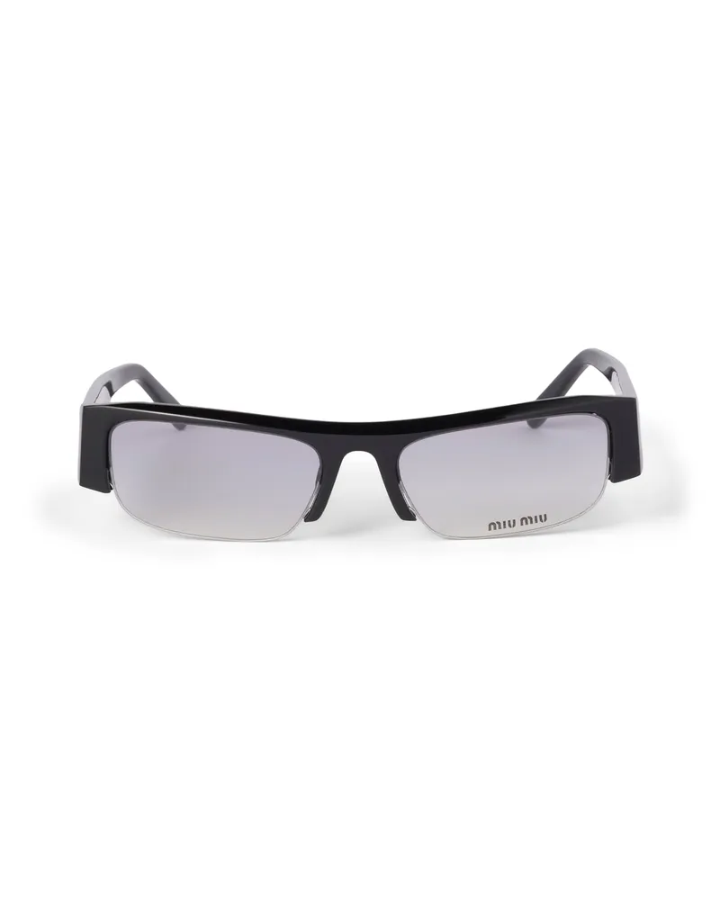 Miu Miu Vedette Sonnenbrille, Damen, Kristallgläser Mit Hellblauem Himmelsverlauf Kristallgläser