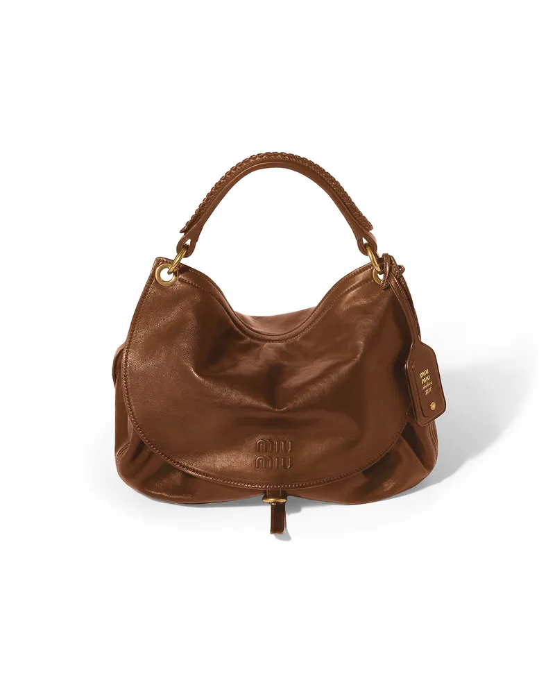 Miu Miu Rendez-vous Tasche Aus Leder, Damen, Eiche Eiche