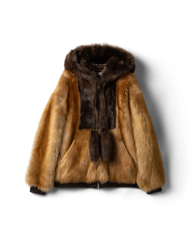 Miu Miu Blousonjacke Aus Lammfell, Damen, Karamell, Größe Karamell