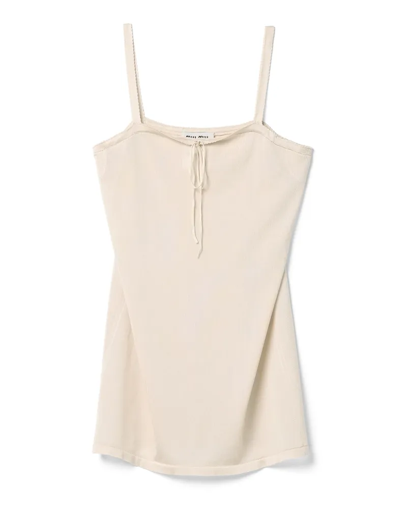 Miu Miu Minikleid Aus Seide, Damen, Natur, Größe Natur