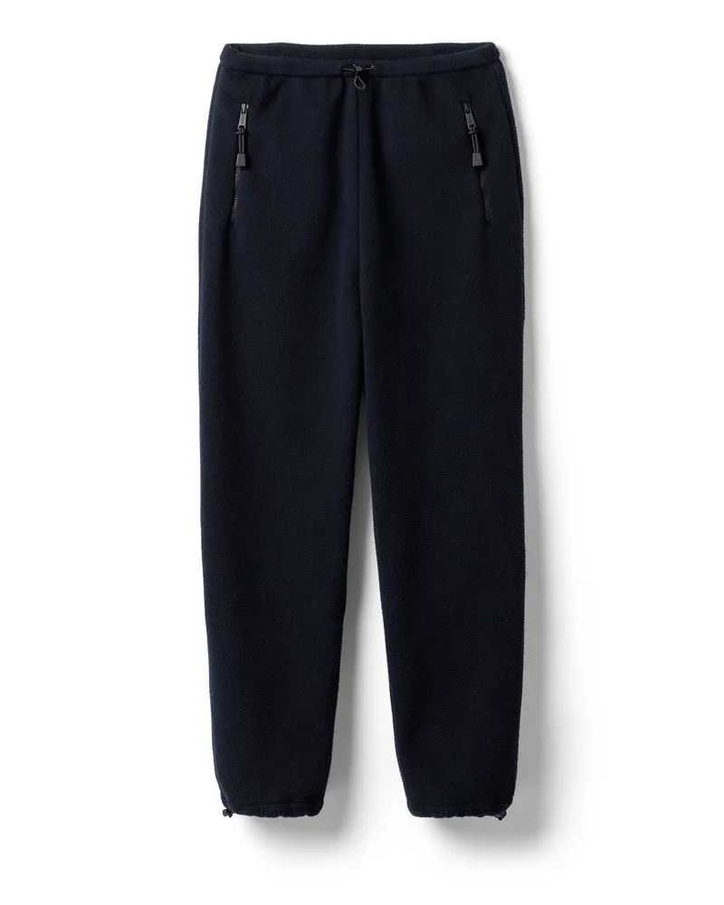 Miu Miu Hose Aus Baumwoll-fleece, Damen, Blau, Größe Blau