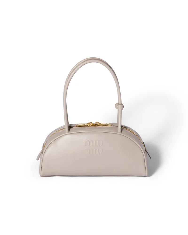 Miu Miu Beau Tasche Aus Leder, Damen, Bimsstein Bimsstein