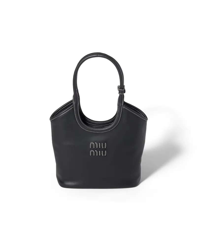 Miu Miu Ivy Tasche Aus Leder, Damen, Schwarz Schwarz