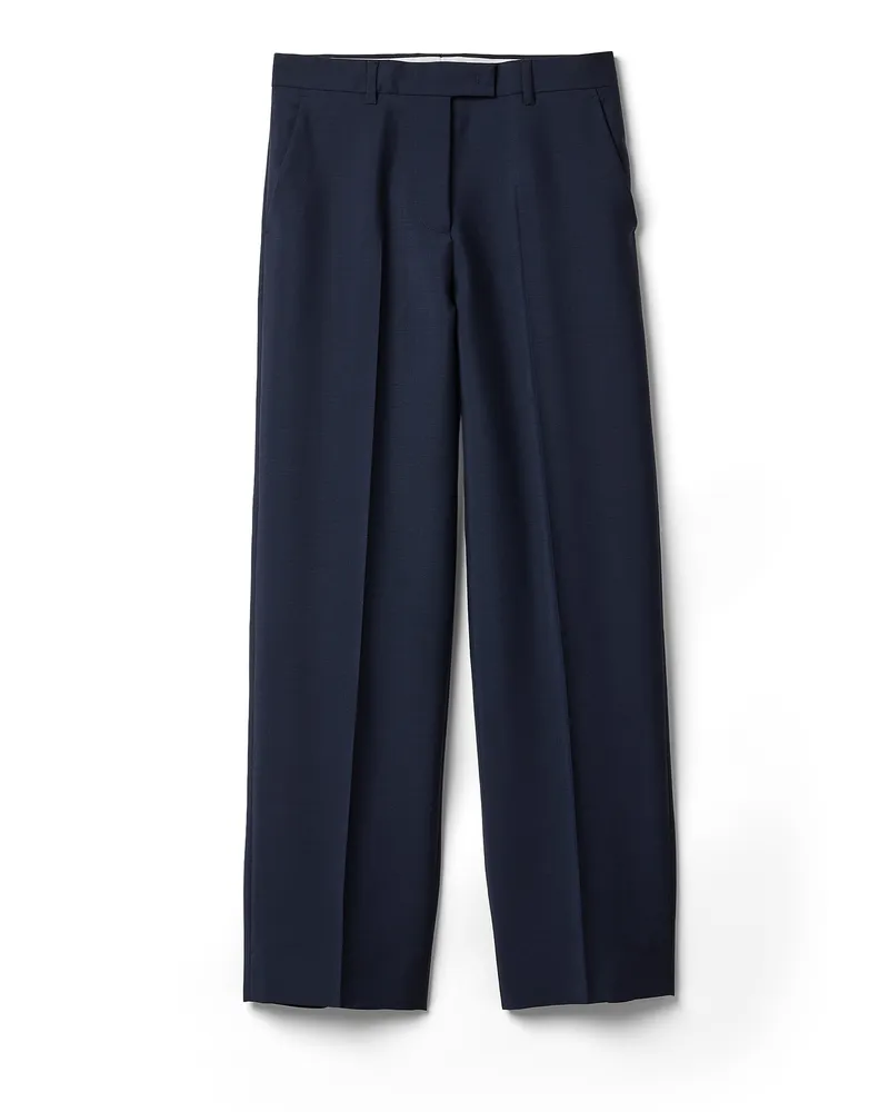 Miu Miu Hose Aus Kid Mohair, Damen, Marineblau, Größe Marineblau