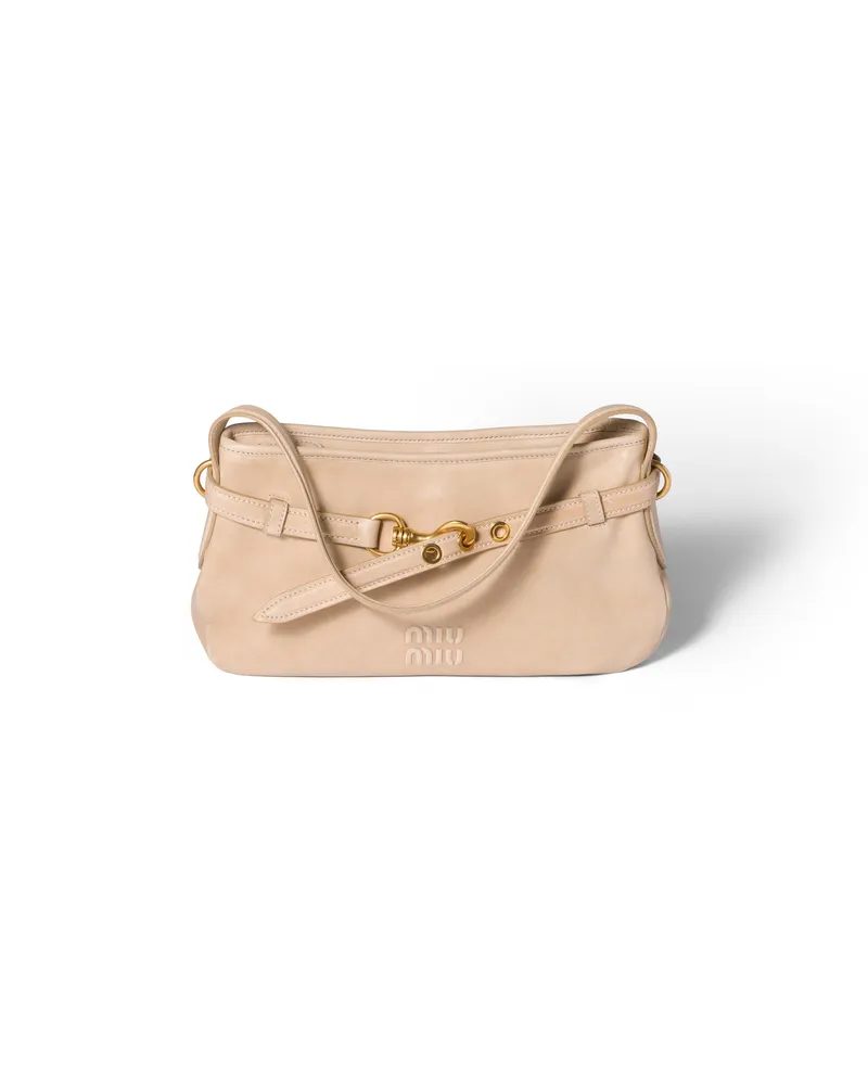 Miu Miu Aventure Tasche Aus Nappa-leder, Damen, Kordel Kordel