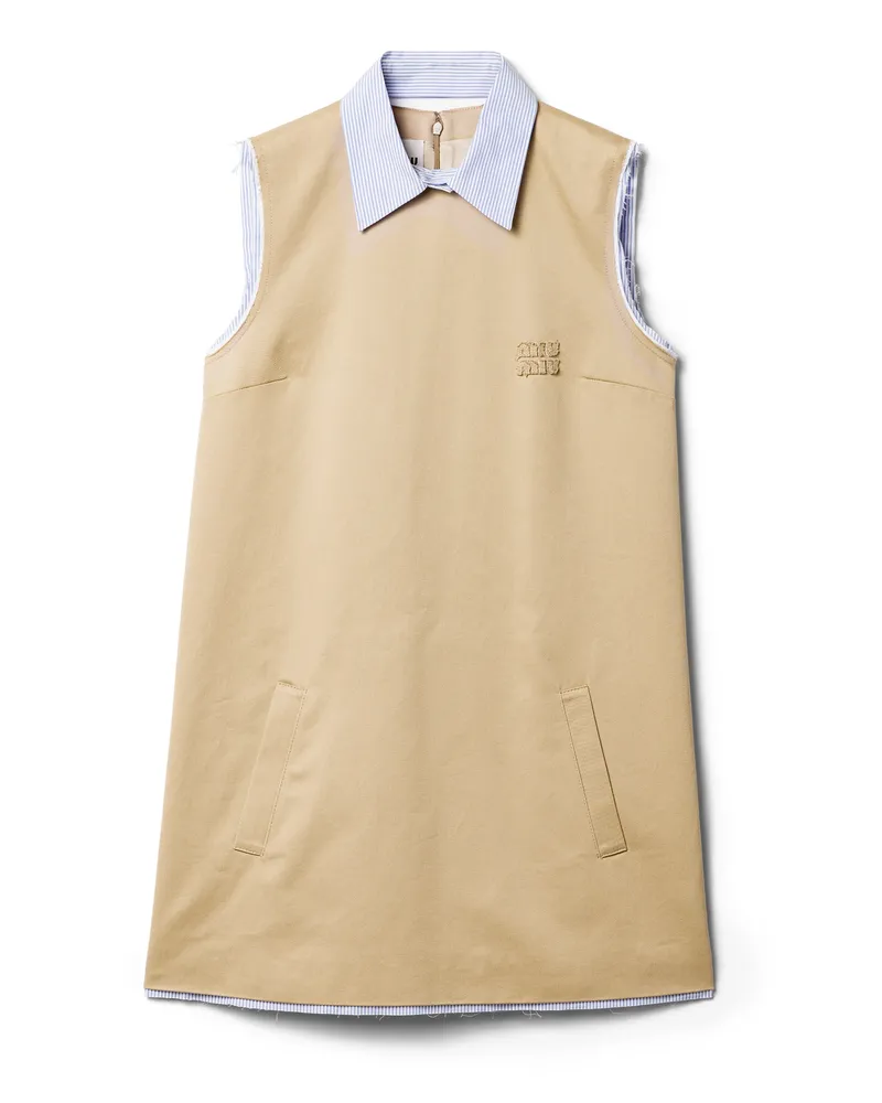 Miu Miu Kleid Aus Chino, Damen, Kordel, Größe Kordel