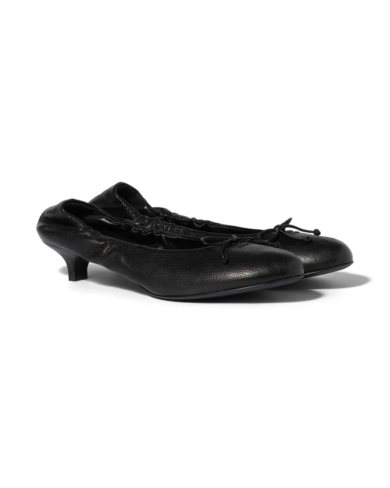 Miu Miu Pumps Aus Leder, Damen, Schwarz, Größe Schwarz
