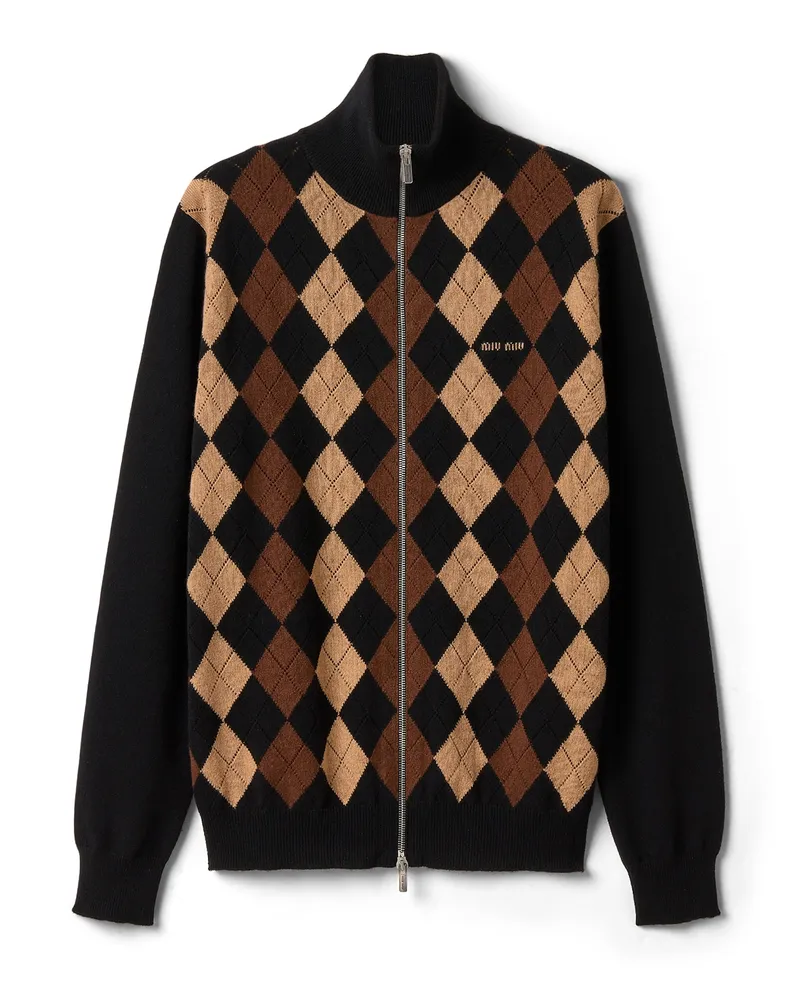 Miu Miu Strickjacke Aus Kaschmir, Damen, Schwarz, Größe Schwarz