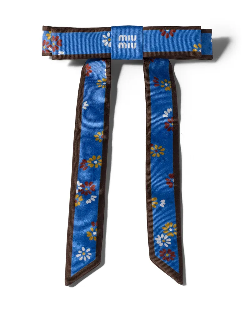 Miu Miu Haarspange Aus Twill, Damen, Periwinkle/rubin Periwinkle