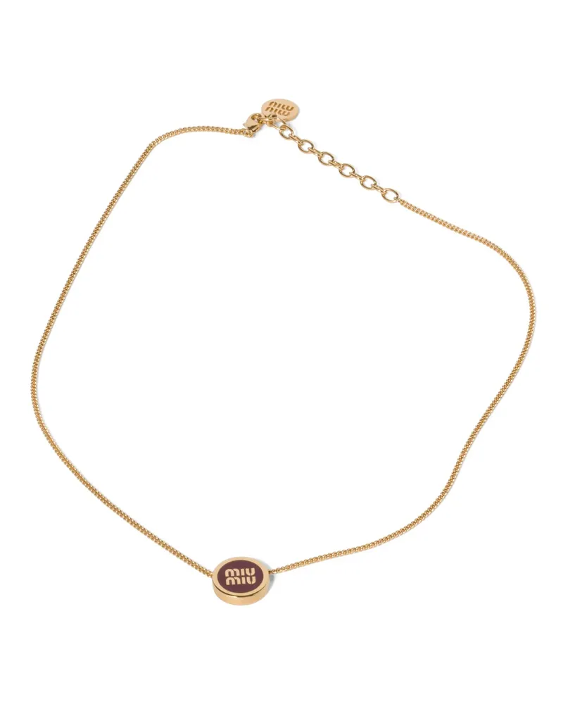Miu Miu Halskette Aus Metall, Damen, Amaranthrot Amaranthrot