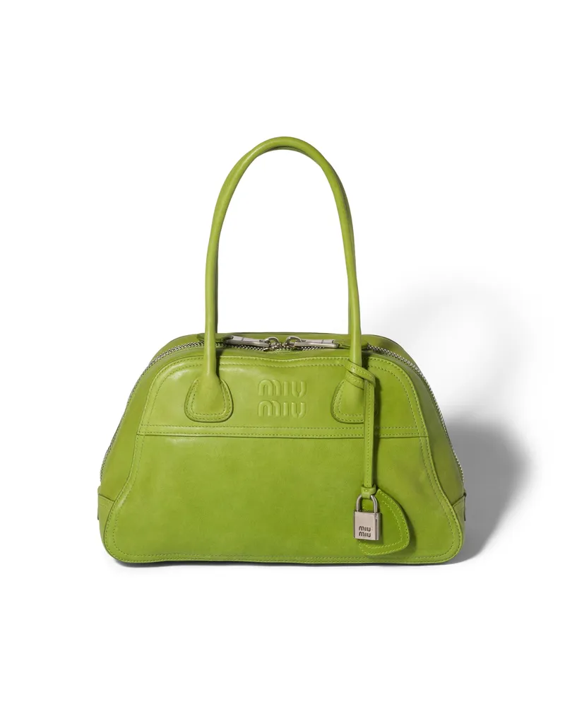 Miu Miu Vivant Tasche Aus Nappa-leder, Damen, Farngrün Farngrün