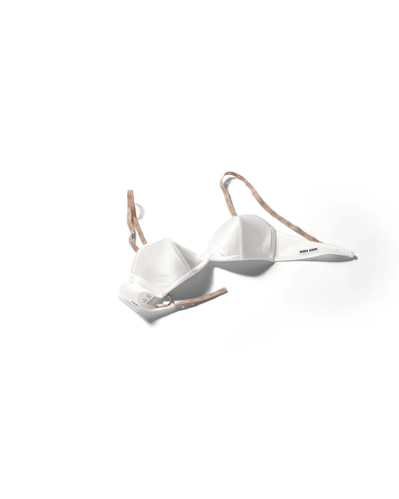 Miu Miu Bh Aus Satin, Damen, Weiss, Größe Weiss