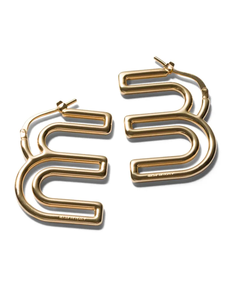 Miu Miu Ohrringe Aus Metall, Damen, Gold Gold