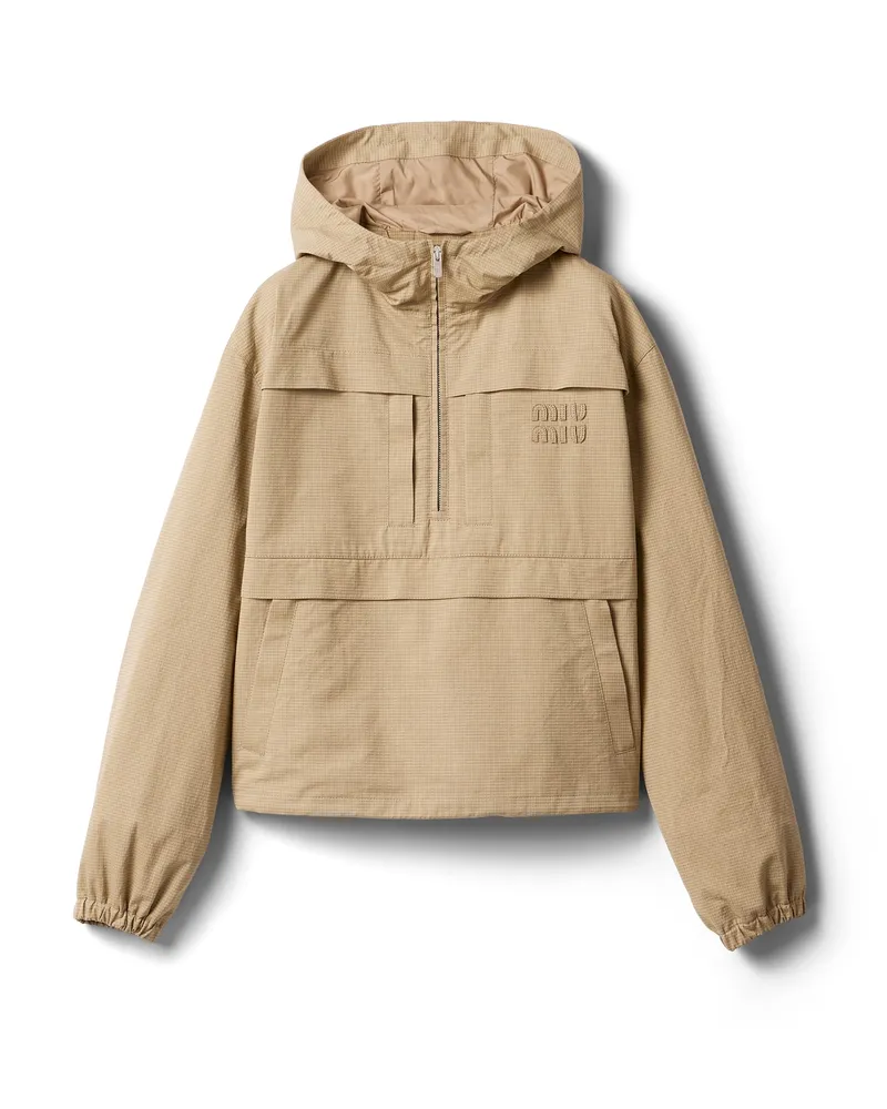 Miu Miu Blousonjacke Aus Ripstop-gewebe, Damen, Kordel, Größe Kordel