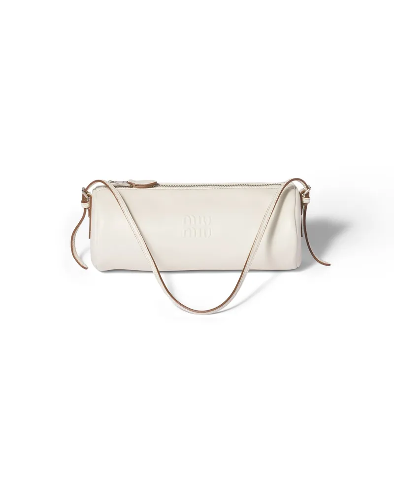 Miu Miu Pouch Aus Nappa-leder, Damen, Kalkweiss Kalkweiss