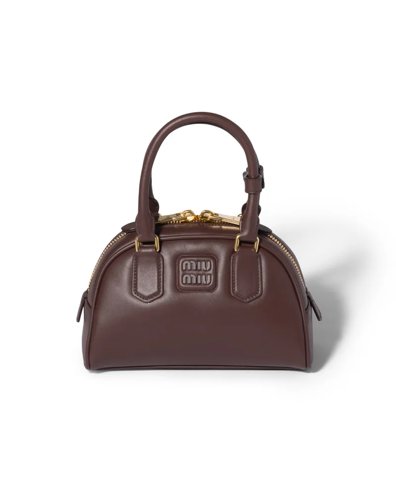 Miu Miu Arcadie Tasche Aus Leder, Damen, Bruyère-holz Bruyère-holz