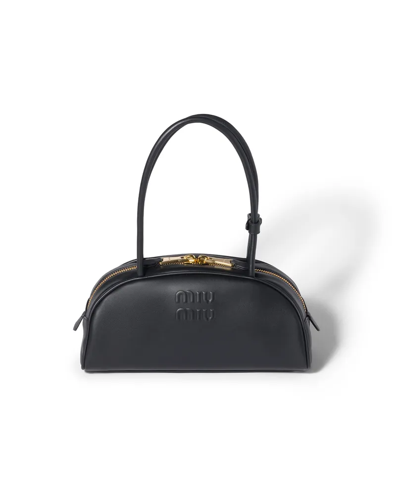 Miu Miu Beau Tasche Aus Leder, Damen, Schwarz Schwarz
