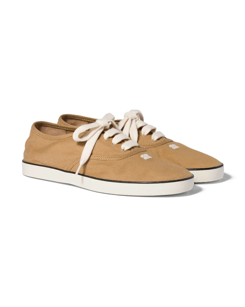 Miu Miu Sneaker Aus Drillich, Damen, Malzbeige, Größe Malzbeige