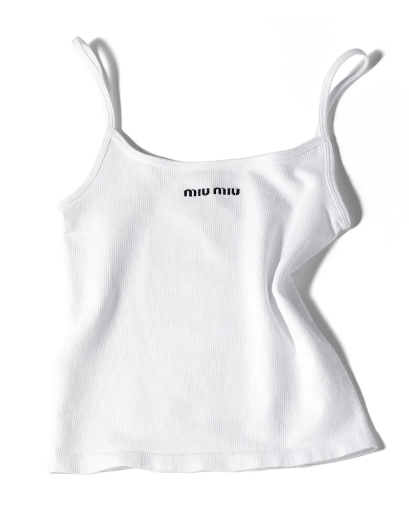 Miu Miu Nahtloses Top , Damen, Weiss, Größe Weiss