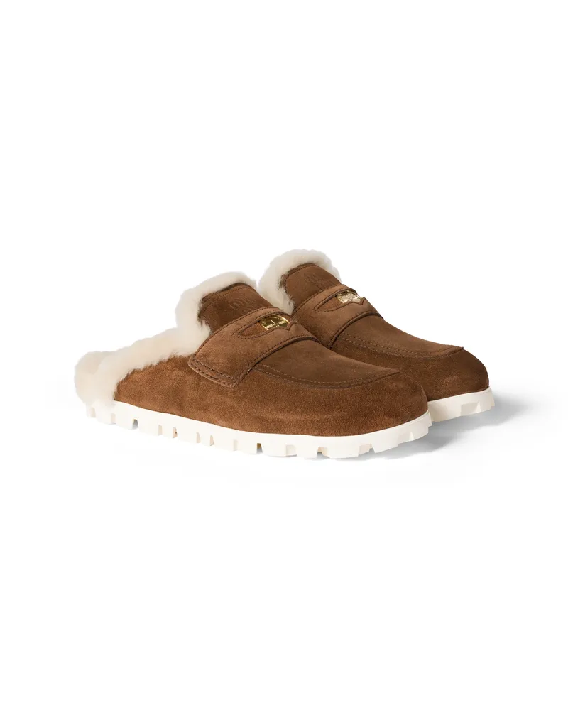 Miu Miu Mules Aus Wildleder, Damen, Kakaobraun, Größe Kakaobraun