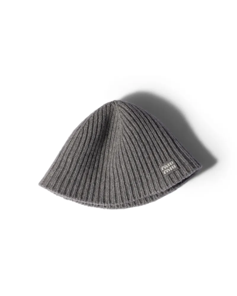 Miu Miu Hut Aus Wolle Und Kaschmir, Damen, Grau, Größe Grau