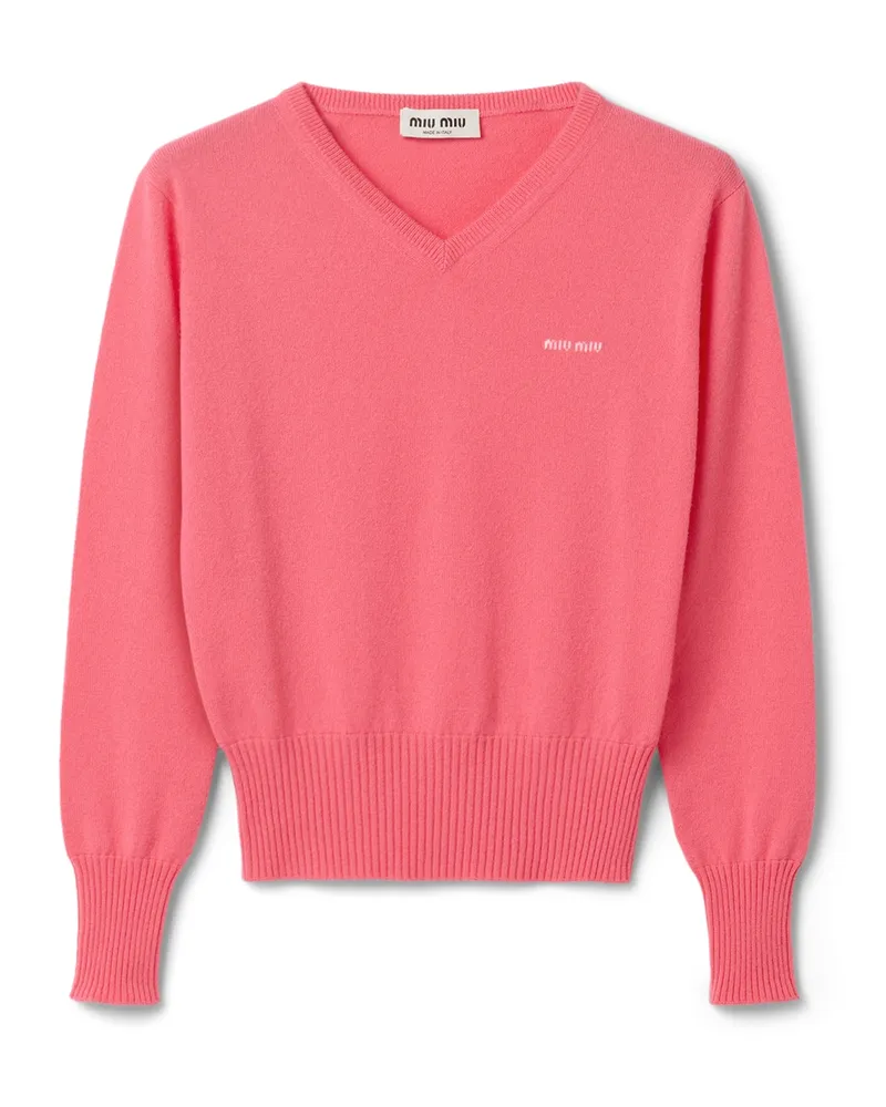 Miu Miu Pullover Aus Kaschmir, Damen, Rosa, Größe Rosa