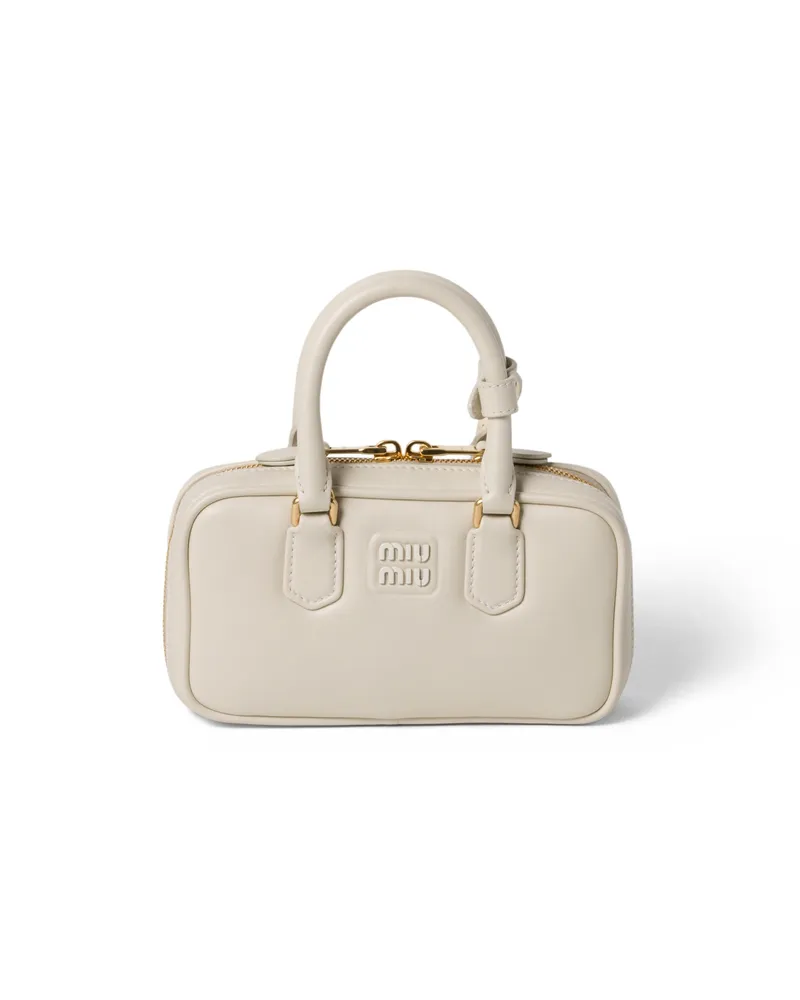Miu Miu Arcadie Mini Bag Aus Leder, Damen, Kalkweiss Kalkweiss