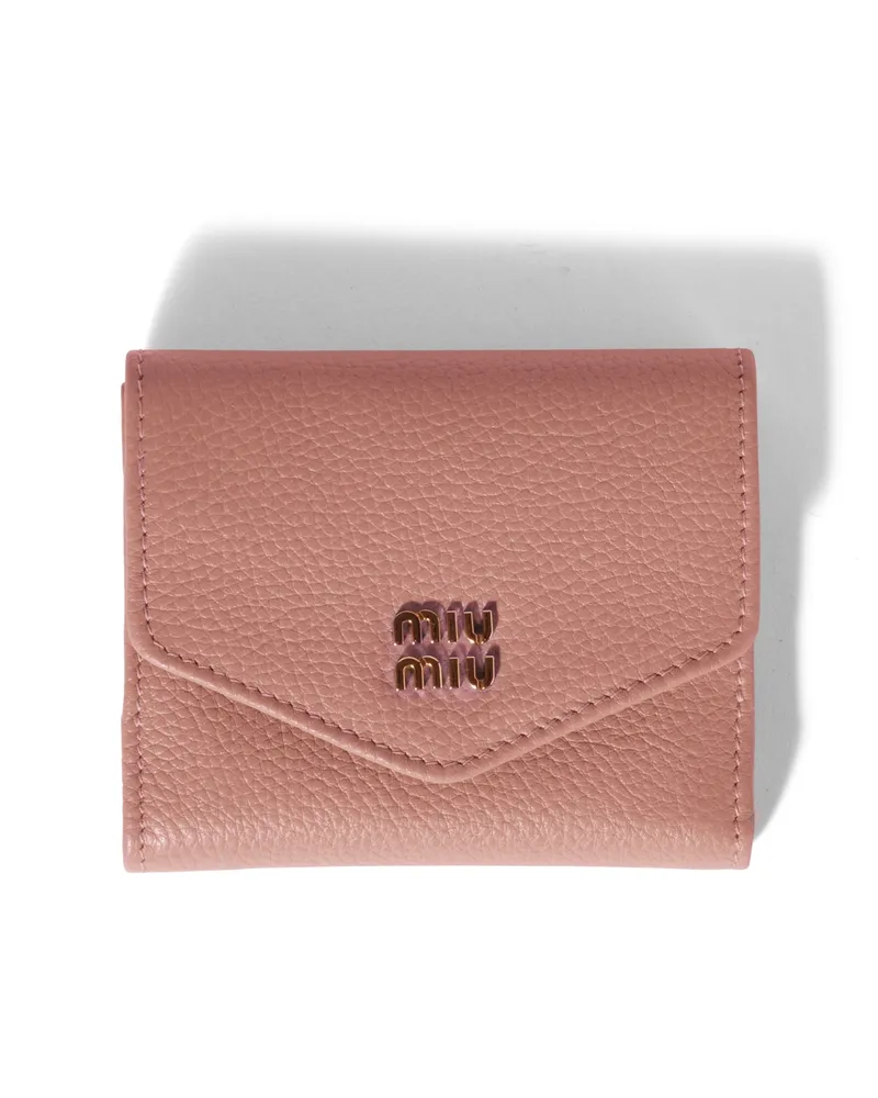Miu Miu Kleine Geldbörse Aus Leder, Damen, Orchideenrosa Orchideenrosa
