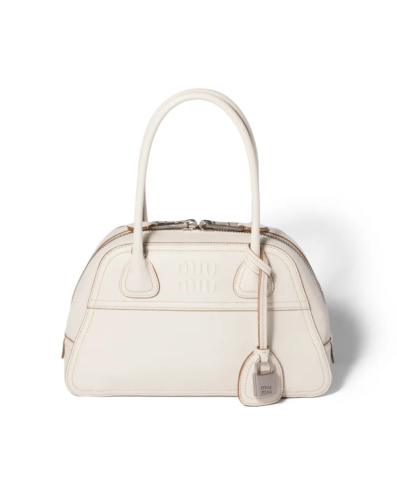 Miu Miu Vivant Tasche Aus Nappa-leder, Damen, Kalkweiss Kalkweiss