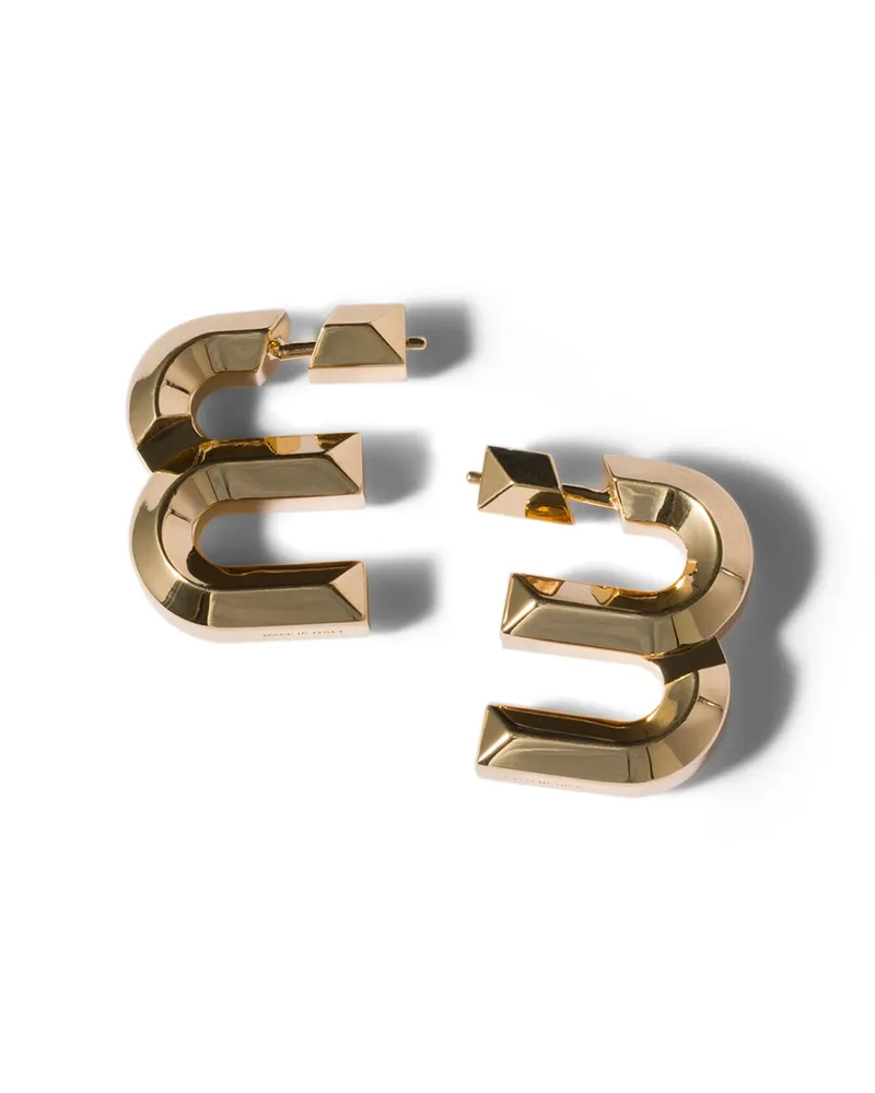 Miu Miu Ohrringe Aus Metall, Damen, Gold Gold