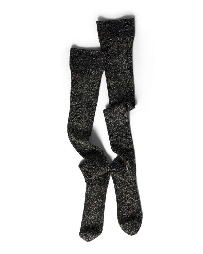 Miu Miu Socken Aus Lamé-viskose, Damen, Iris, Größe Iris