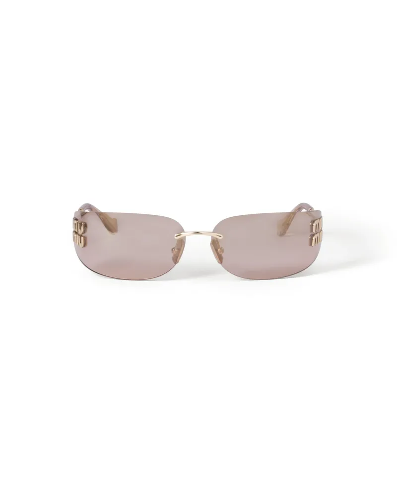 Miu Miu Aube Sonnenbrille, Damen, Bronzefarbene Gläser Bronzefarbene