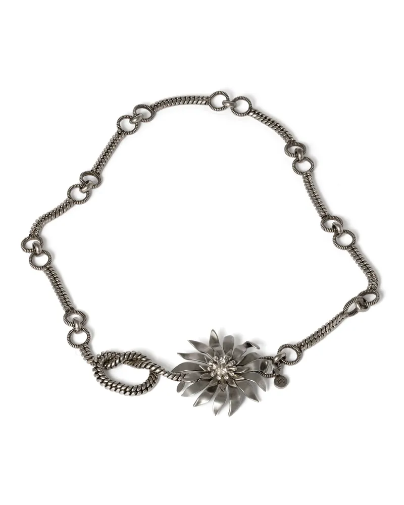 Miu Miu Gürtel Aus Metall Mit Kristallen, Damen, Silberfarben, Größe Silberfarben