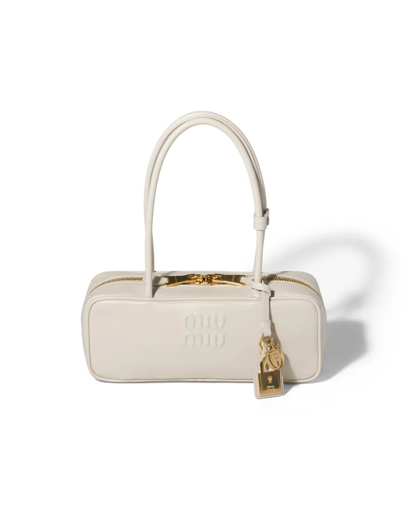 Miu Miu Beau Tasche Aus Leder, Damen, Kalkweiss Kalkweiss