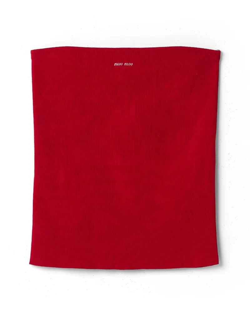 Miu Miu Schlauch-top Aus Baumwollstrick, Damen, Rot, Größe Rot