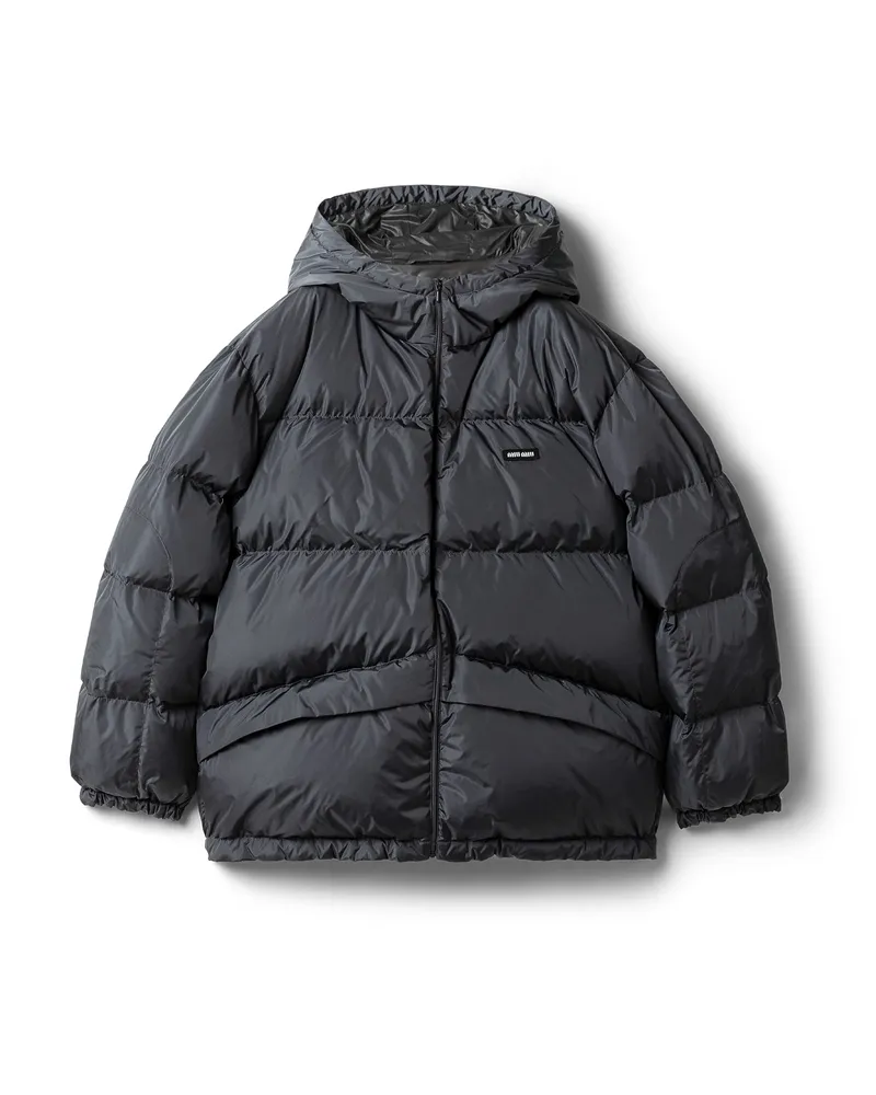Miu Miu Daunenjacke Aus Funktionsgewebe, Damen, Hämatit, Größe Hämatit