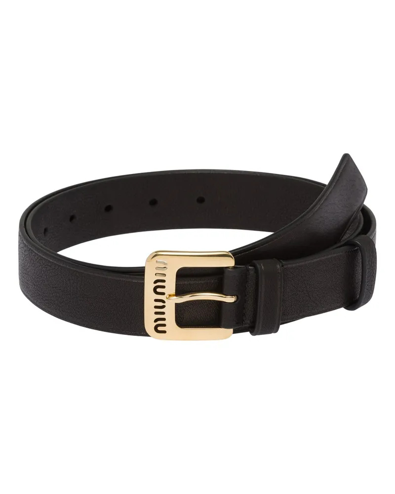 Miu Miu Gürtel Aus Nappa-leder, Damen, Schwarz, Größe Schwarz