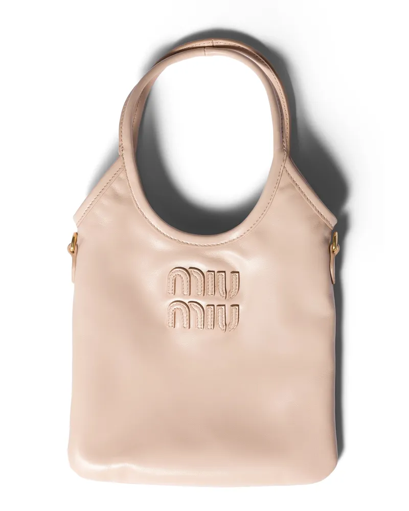 Miu Miu Ivy Handtasche Aus Leder, Damen, Puderrosa Puderrosa