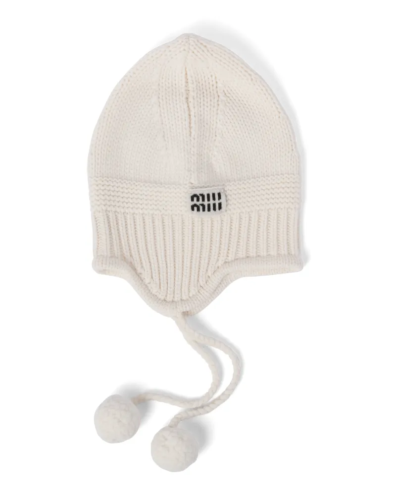 Miu Miu Hut Aus Wolle Und Kaschmir, Damen, Weiss, Größe Weiss