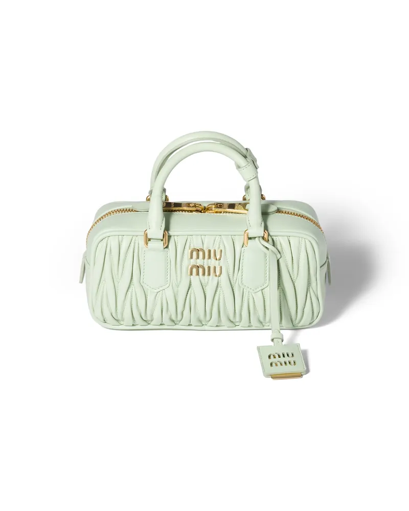 Miu Miu Arcadie Tasche Aus Matelassé-nappaleder, Damen, Aqua Aqua