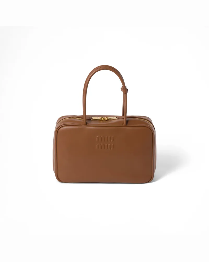 Miu Miu Beau Tasche Aus Leder, Damen, Cognac Cognac