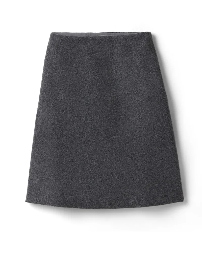 Miu Miu Rock Aus Shetlandwolle, Damen, Schiefergrau, Größe Schiefergrau