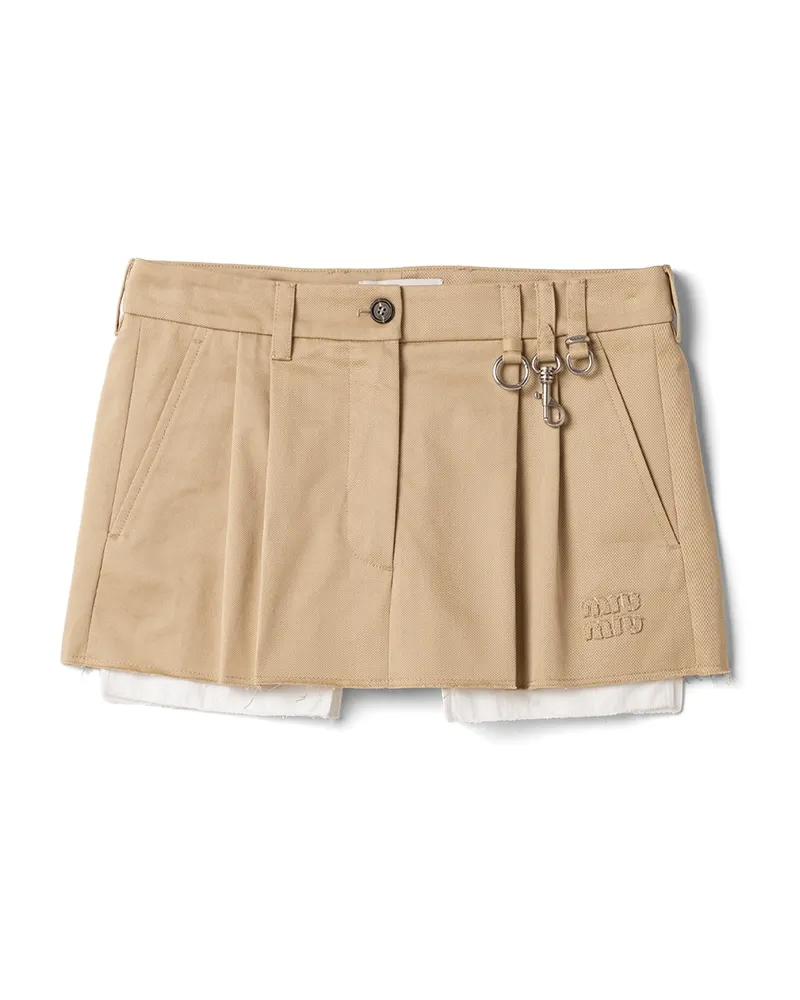 Miu Miu Minirock Aus Chino, Damen, Kordel, Größe Kordel